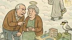 Dowcip: Stara para trafia do nieba…