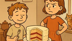 Dowcip: Jasiu, czemu zjadłeś ciasto Kasi?