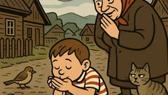 Dowcip: Synek pije wodę z kałuży