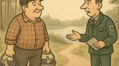 Dowcip: Idzie wędkarz przez las…