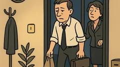 Dowcip: O 19 facet wychodzi z biura