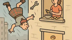 Dowcip: Szkot spada z czwartego piętra...