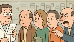 Dowcip: Kolejka w aptece. „320 zł, proszę”