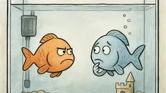Dowcip: Dwie rybki kłócą się w akwarium...
