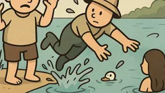 Dowcip: Stoi facet na brzegu jeziora