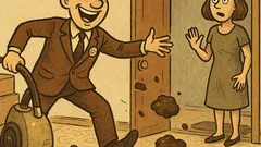 Dowcip: Sprzedawca odkurzaczy i krowie łajno